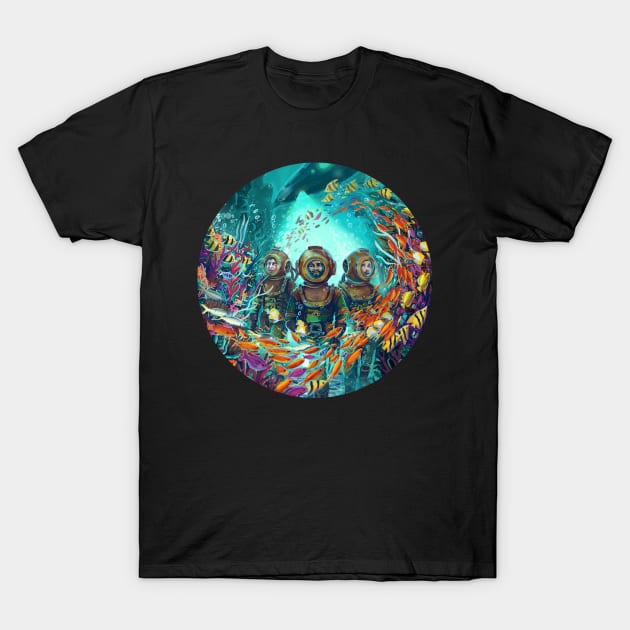 20000 Leagues Under the Sea - Circular T-Shirt by KPrimeArt